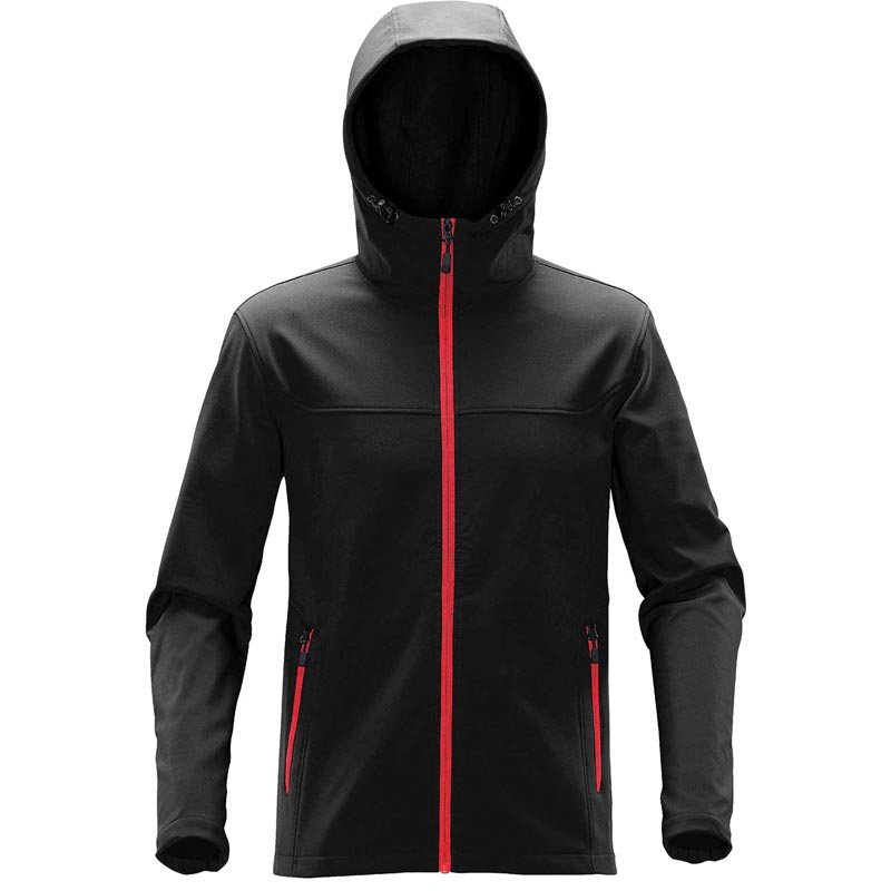 Orbiter softshell hoodie - Black/Bright Red S